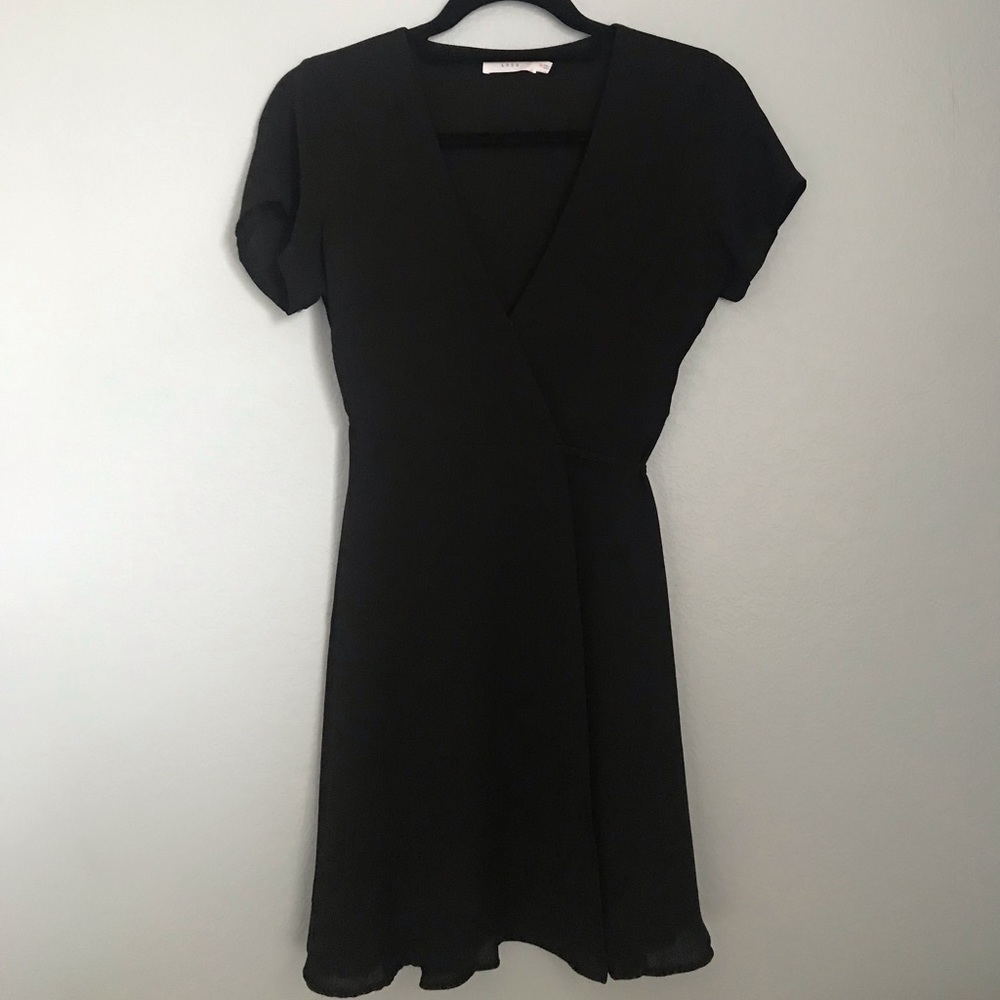 Black wrap dress